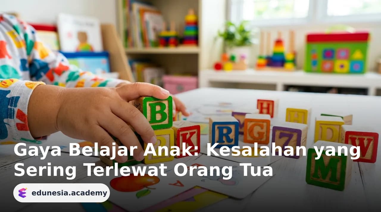 Gaya Belajar Anak: Kesalahan yang Sering Terlewat Orang Tua